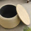 Repose-pieds rond avec rangement, fonction 2 en 1, table de bout et repose-pieds-1114138981
