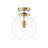 1-Light Swirled Glass Orb Semi-Flush Mount