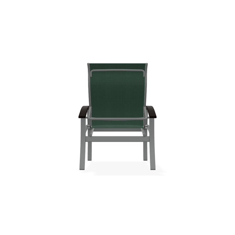 Chaise de patio Askar, Vert forêt 22D Sunbrella® vert, Graphite texturé, Kona