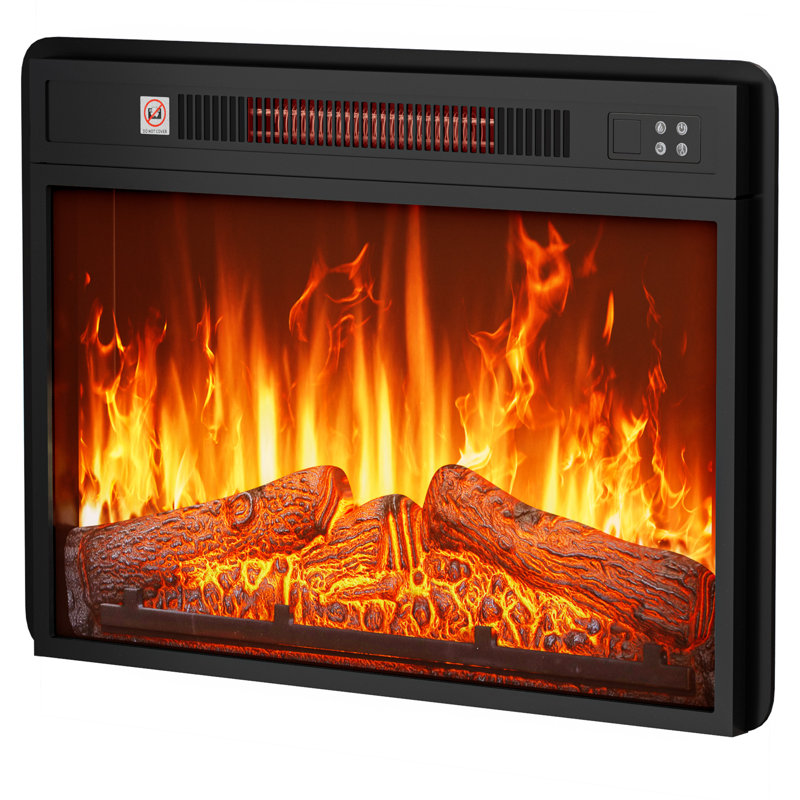Rosan Gracie Oaks 24.2 " W Black Electric Fireplace Insert