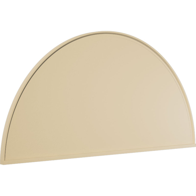 Demi-rond signature fronton en uréthane, brun clair apprêté, 72 po x 36 po x 2 po, Aucune, Lisse