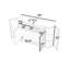 Buffet en bois avec tablettes et tiroirs de rangement-1597422420