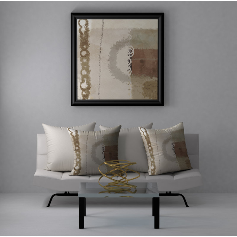 Abstract Reversible Throw Pillow, 24" x 24"
