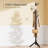Sturdy Wooden Coat Stand, 3 Adjustable Sizes Coat Tree With 8 Hooks, Coat Stands For Hallway Entryway, Hat Stand For Clothes, Used In Bedroom/office/hallway/entryway, Black