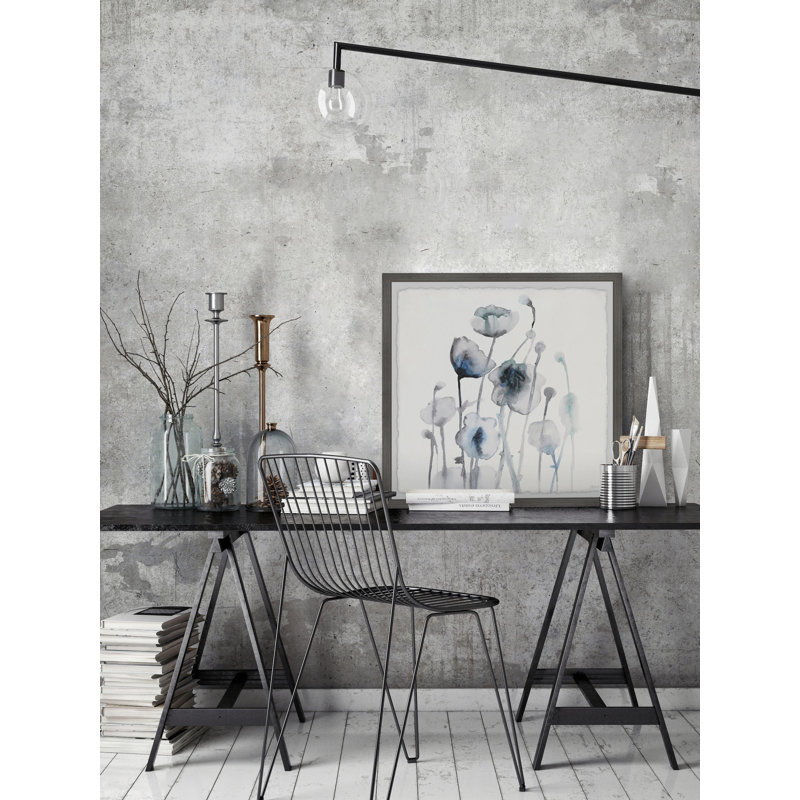 « white fleuris ii »-cadre photo imprimé sur papier, H 18 po x l 18 po x P 1,5 po