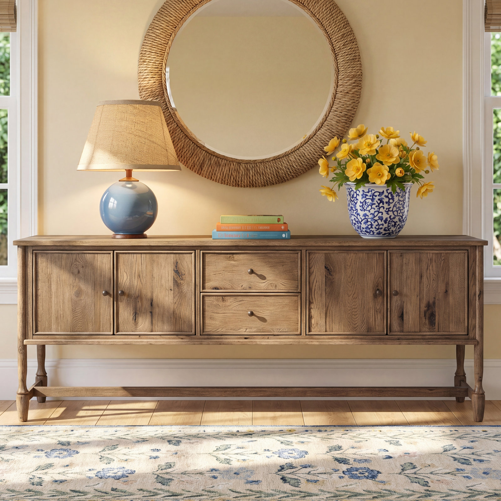 Bari Sideboard, Weathered Oak Veneer