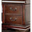 Table de chevet de style traditionnel en cerisier 1 pièce avec table de chevet dissimulée 2 tiroirs