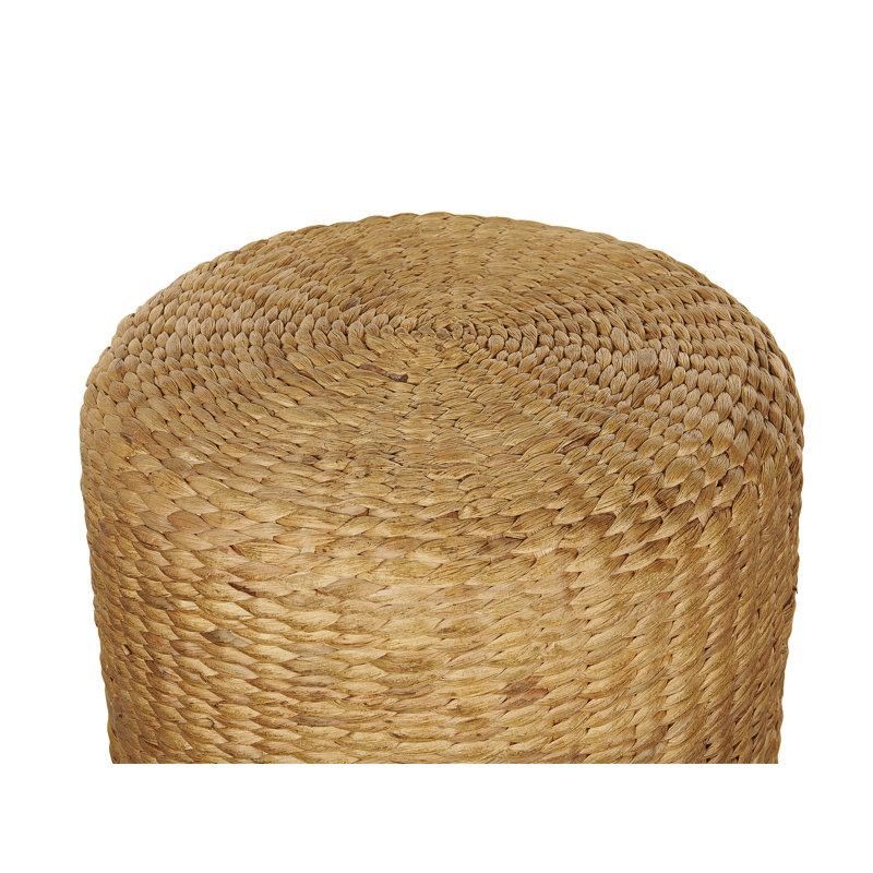 Amaiya 40cm Wide Round Solid Colour Pouffe Ottoman