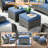 Tommy Outdoor Wicker 7 Person Seating Group With Cushions-1321820004-1322048186