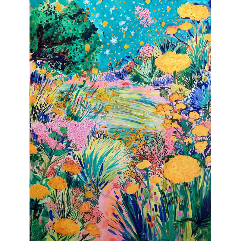 «Morning Wildflower Hills», art mural sur toile tendue, H 16 po x l 12 po x P 1 po