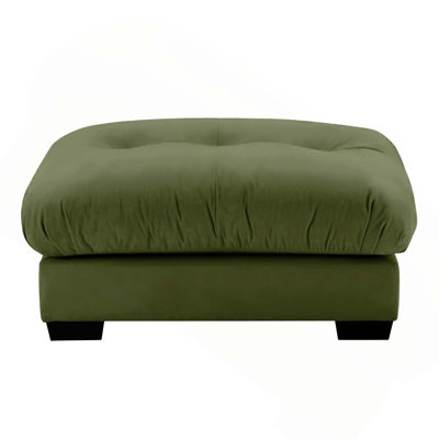 Repose-pieds rembourré en velours moderne en forme de nuage avec siège moelleux et confortable et conception de combinaison flexible pour le salon
