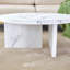 Table basse moderne moderne en bois aggloméré blanc, parfaite pour les petits espaces et les salons avec un design élégant et durable