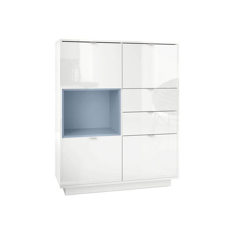 Highboard Mcclung, Navy blue (matt), No