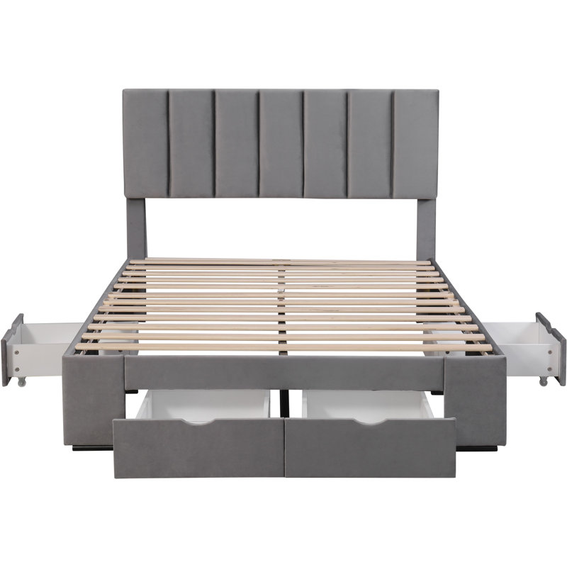 Ayvianna Upholstered Storage Bed, European Double (140 x 200cm)