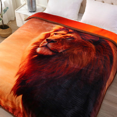 Couverture en peluche réversible à 3 épaisseurs, 85 po x 93 po, 8 lb