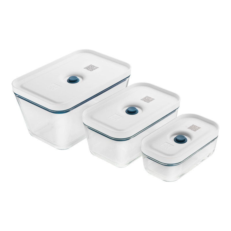 ZWILLING Fresh & Save S/M/L / Ensemble de 3 boîtes sous vide, en verre, La-Mer