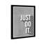 Typographie et citations, Just Do It, impression sur papier gris moderne-792438327