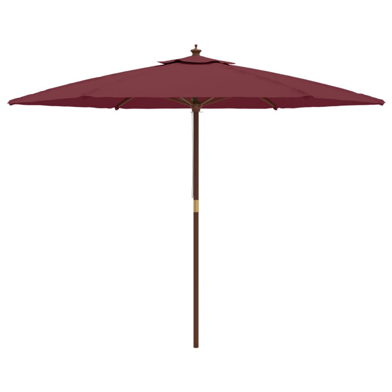 Aslyn Market Parasol, 240cm H x 299cm W x 299cm D, Bordeaux Red