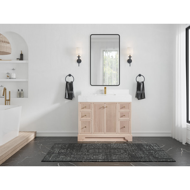 Ensemble de meuble-lavabo simple 42 po Akem, Empira blanc