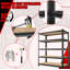 Étagère de rangement à 5 niveaux, étagère à hauteur réglable, rangement pour sous-sol de magasin, noir Nécessite un assemblage-917886273
