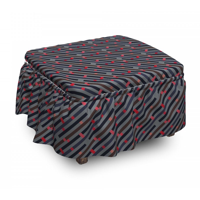 Housse pour à repose-pieds stripy et hipster