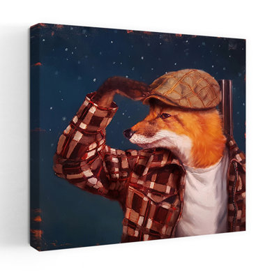 Renard, chasse, art urbain contemporain