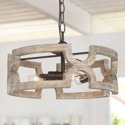 Lustre cylindrique de style bougie avec détails en corde