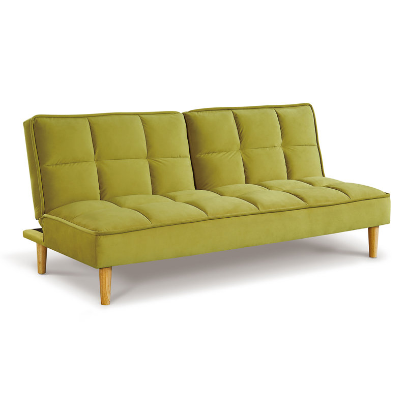 Moody 3 Seater Velvet Sleeper, Lime