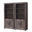 Bibliothèque à 5 niveaux avec tablettes réglables et porte de grange Chimira Farmhouse H 69,8 "x l 31,4"