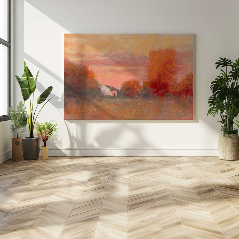«Tangerine Skies», grande impression sur toile, H 36 po x l 54 po