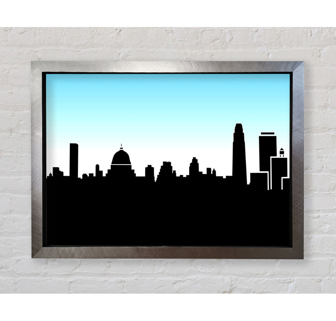 Stadt Skyline Silhouette - Druck