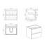 55 Base de meuble-lavabo simple mural 24 po 55 po-101092058