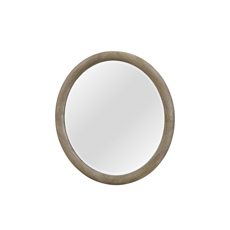 Miroir rond English Oak