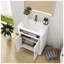 Lavabo de salle de bain 27,8 po Mid-Century blanc avec colonne romaine
