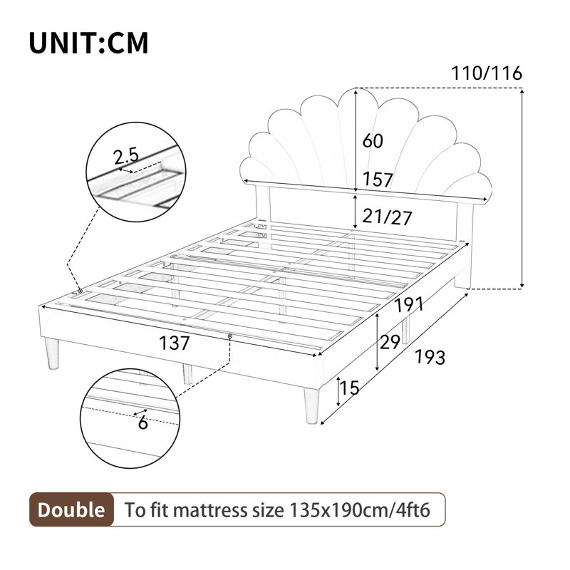 Bed, Beige