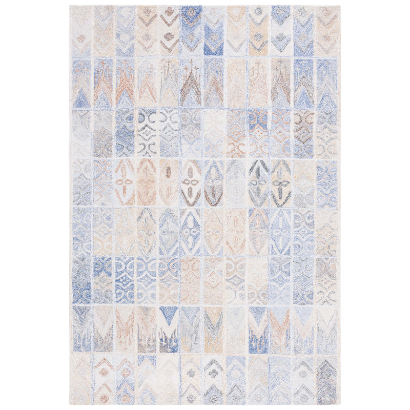 Tapis géométrique touffeté à la main Melica, Rectangle de 5 pi x 8 pi