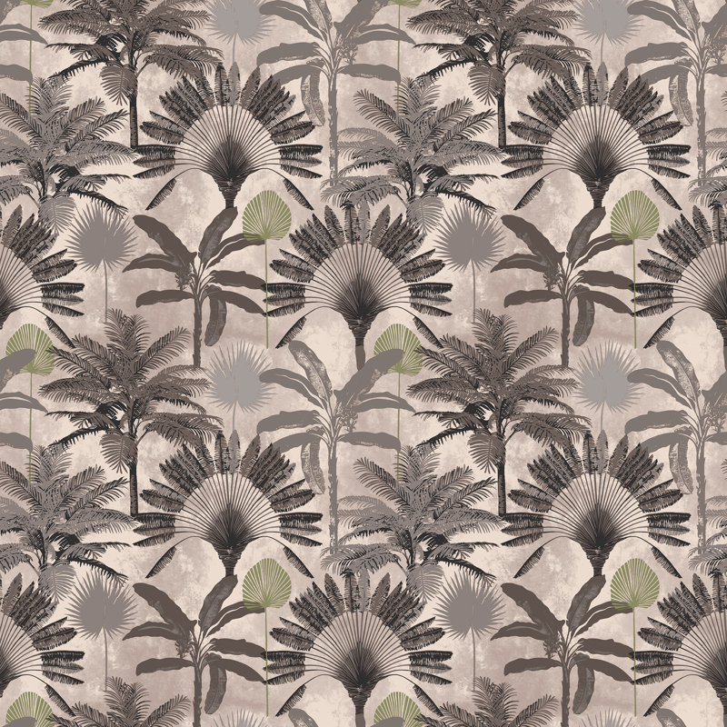 10m L x 52cm W Matte Wallpaper Roll, Blush/Charcoal