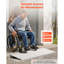 Rampe de seuil en aluminium 34,0 po x 11,7 po x 2 en paquet de 1 800 lb capacité de porte Rampe d'argent pour fauteuil roulant électrique