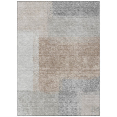 Machine Washable Indoor/Outdoor Chantille ACN2341 Abstract Rug