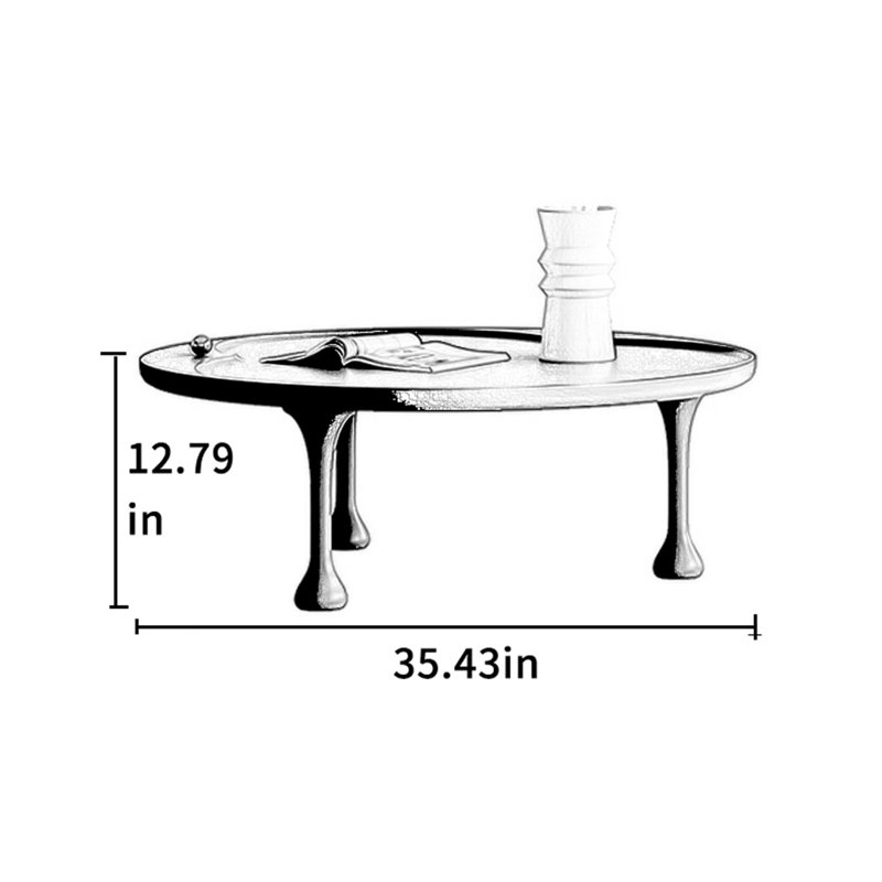 Table basse ronde de style rétro