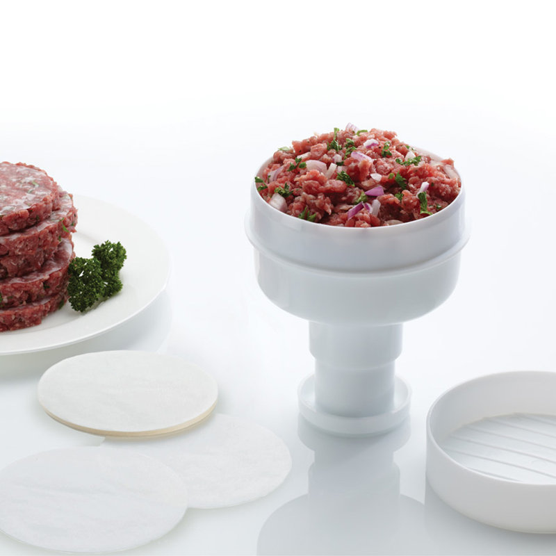 Quarter Pounder Hamburger Maker with One Hundred Wax Discs