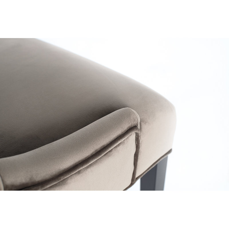 Protivin 45cm H Tufted Velvet Upholstered Side Chair in Grey