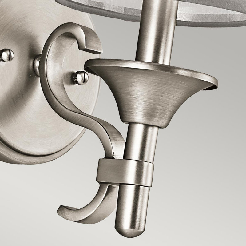 Eisen 1-Light Dimmable Antique Pewter Armed Sconce