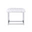 Ensemble de meuble-lavabo rectangulaire en verre avec tabouret et miroir Jolien