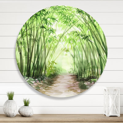 Petite route de bambou, art mural traditionnel