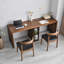 Bureau rectangulaire en bois massif brun foncé-1405715679