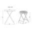 Ensemble table et chaises pliantes Cabot d'Alaterre Furniture - Table ronde et 2 chaises