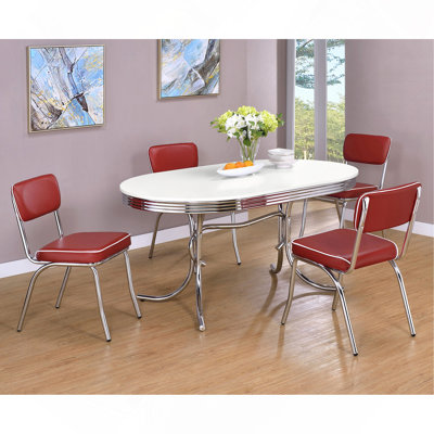Ensemble de salle à manger, bois blanc, mobilier de salle à manger