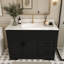 Freestanding Standard Single Vanity Bathroom Vanity With Faux Marble Top