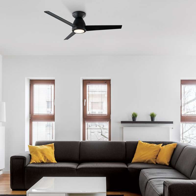 Ventilateur de plafond encastré intelligent à 3 pales Tip avec ensemble d'éclairage DEL et télécommande Bluetooth inclus